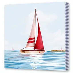 תמונת קנבס מפרשית על הגלים